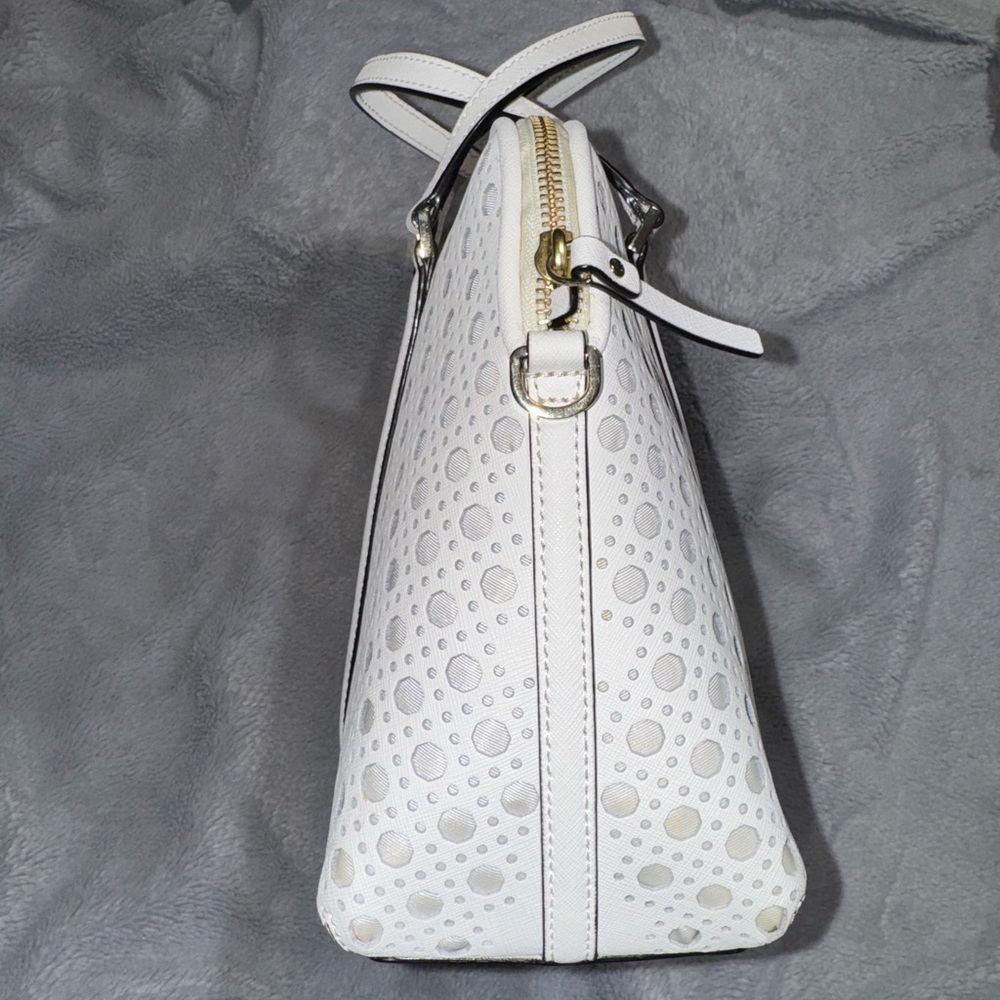 Kate Spade Newbury Lane Handbag, White perforated - Picture 3 of 10